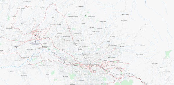 Mapa de San José, Costa Rica